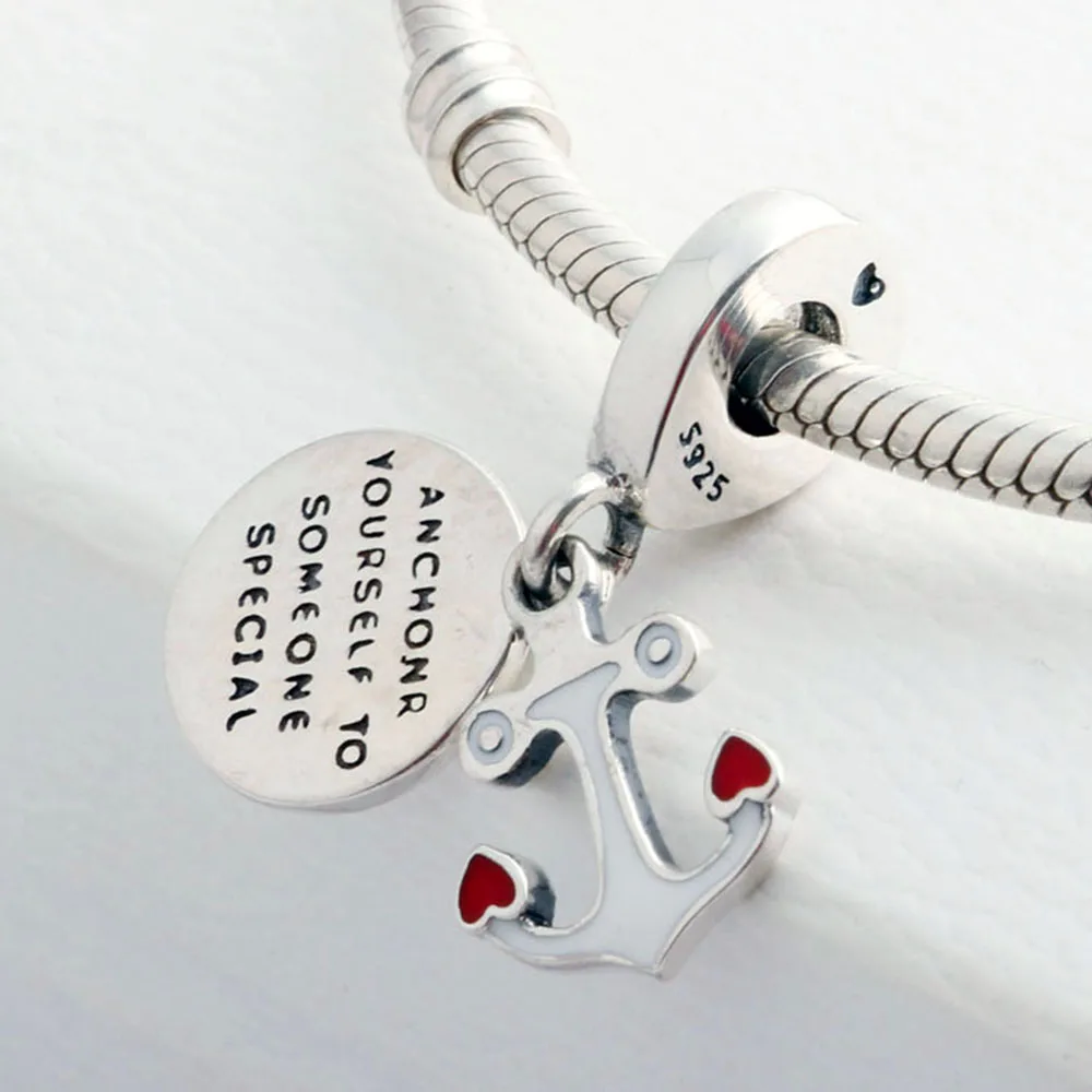 Authentic 925 Sterling Silver Charm Simple Anchor Glaze Pendant Beads For Original Pandora Charm Bracelets & Bangles Jewelry
Authentic 925 Sterling Silver Charm Simple Anchor Glaze Pendant Beads For Original Pandora Charm Bracelets & Bangles Jewelry