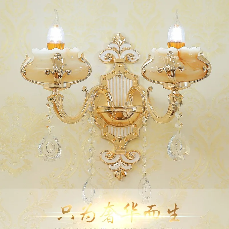 European crystal wall lamp jade zinc alloy wall lamp warm bedroom bedside lamp aisle corridor lighting lamps
European crystal wall lamp jade zinc alloy wall lamp warm bedroom bedside lamp aisle corridor lighting lamps