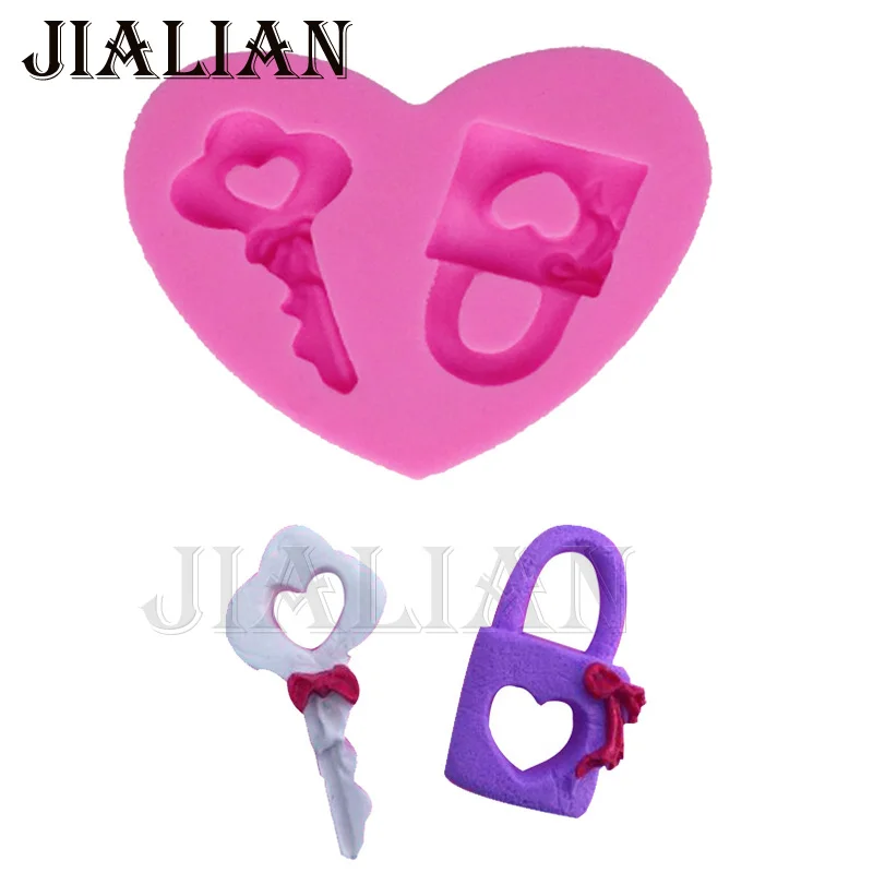Heart Lovely Lock Key 3D Silicone Mold Non-Stick Cake Decorating Fondant tools Soap Mold kitchen Baking accessories T0839
Heart Lovely Lock Key 3D Silicone Mold Non-Stick Cake Decorating Fondant tools Soap Mold kitchen Baking accessories T0839