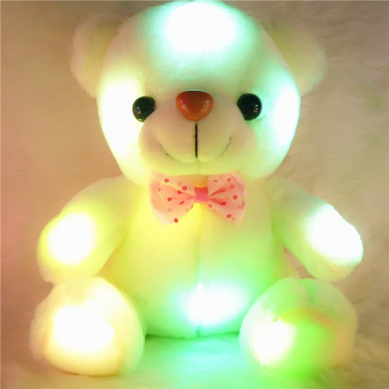 Luminous Pillow Soft Stuffed Creative Light Up LED Colorful Bear Stuffed Animal Plush Toy Christmas Gift for Kid
Luminous Pillow Soft Stuffed Creative Light Up LED Colorful Bear Stuffed Animal Plush Toy Christmas Gift for Kid