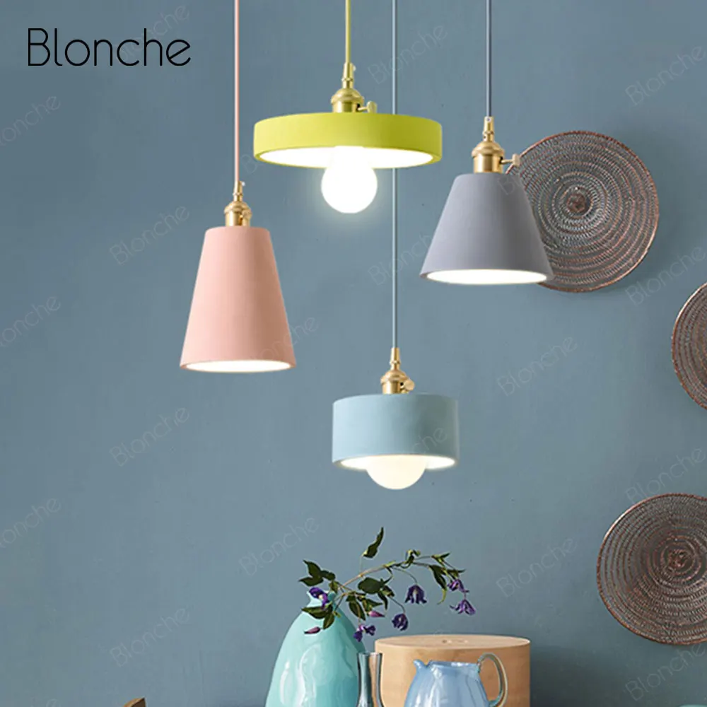 Modern Macaron Pendant Light Nordic Cement Hanging Lamp Home Decor Pendant Lamp Living Room Bedroom Dining Room Light Fixtures
Modern Macaron Pendant Light Nordic Cement Hanging Lamp Home Decor Pendant Lamp Living Room Bedroom Dining Room Light Fixtures