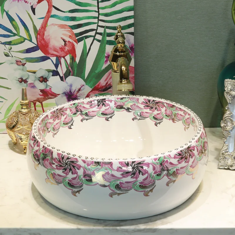 China Artistic Painting Handmade Ceramic washing basin Bathroom wash basin Sink Counter top painted chinese sink
China Artistic Painting Handmade Ceramic washing basin Bathroom wash basin Sink Counter top painted chinese sink