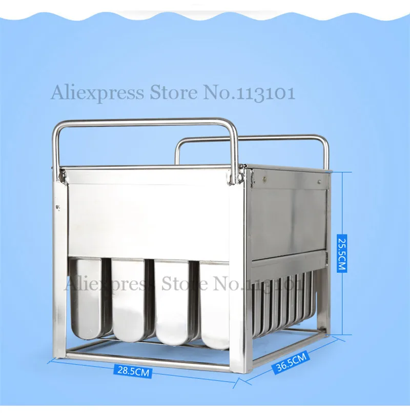 Durable Pop Popsicle Mold Tray Pan Frozen Ice Lolly Mould Stainless Steel 40pcs/Set with Stick Holder
Durable Pop Popsicle Mold Tray Pan Frozen Ice Lolly Mould Stainless Steel 40pcs/Set with Stick Holder