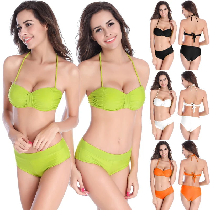 Hot New Sexy Solid Color Bikinis Set for Women Padded Push Up Swimsuit Swimwear Strappy Mid Waist Beachwear Unique Bikini Bottom
Hot New Sexy Solid Color Bikinis Set for Women Padded Push Up Swimsuit Swimwear Strappy Mid Waist Beachwear Unique Bikini Bottom