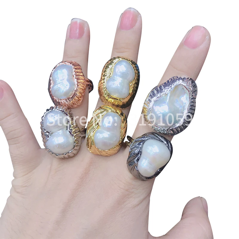 Europe and America irregular pearl ring fashion simple personality joker ring jewelry
Europe and America irregular pearl ring fashion simple personality joker ring jewelry