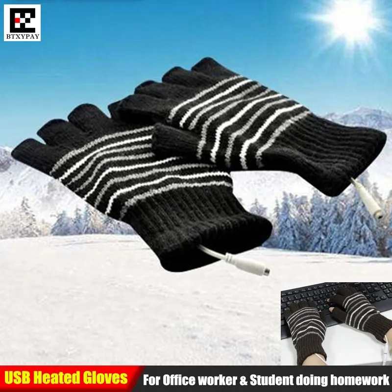 Winter Warm Boy&Girl Students Homework USB Heating Gloves,Man&Women Office Worker Hand Back Heated Half-Finger Knitted Gloves
Winter Warm Boy&Girl Students Homework USB Heating Gloves,Man&Women Office Worker Hand Back Heated Half-Finger Knitted Gloves