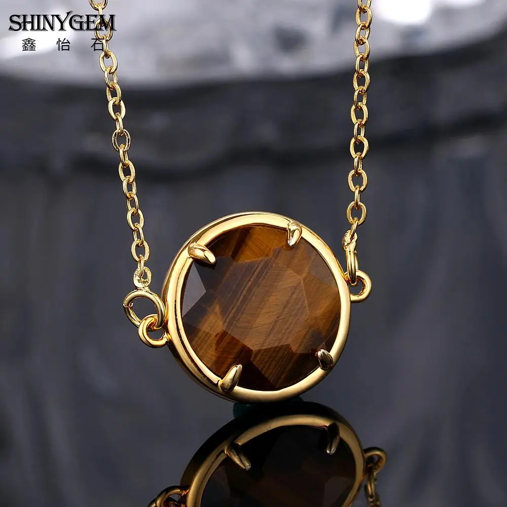 5PCS Charm Natural Citrines/Aventurine/Tiger Eye Stone Pendant Necklace Faceted Round Rose Gold/Silver Plated Women
5PCS Charm Natural Citrines/Aventurine/Tiger Eye Stone Pendant Necklace Faceted Round Rose Gold/Silver Plated Women