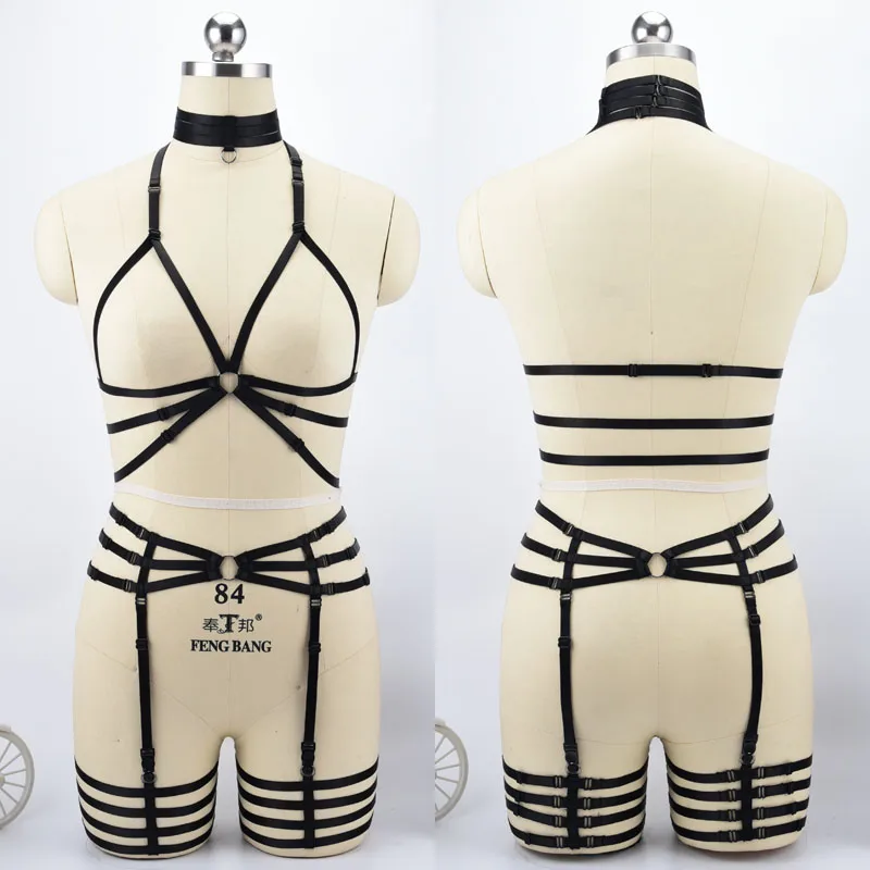 Women Fetish Wear Bodysuit Crop Top Cage Bra+Bottom Harness Panties Bondage Lingerie Set Nightclub Wear Body Harness N0102
Women Fetish Wear Bodysuit Crop Top Cage Bra+Bottom Harness Panties Bondage Lingerie Set Nightclub Wear Body Harness N0102