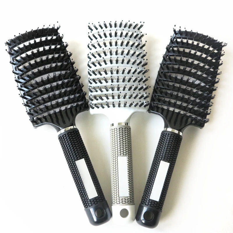 10 Pieces Black OR White Anti-static Curved Hair Extension Brush Combs with Massage Pastic Pins and Rubber Coated Handle
10 Pieces Black OR White Anti-static Curved Hair Extension Brush Combs with Massage Pastic Pins and Rubber Coated Handle
