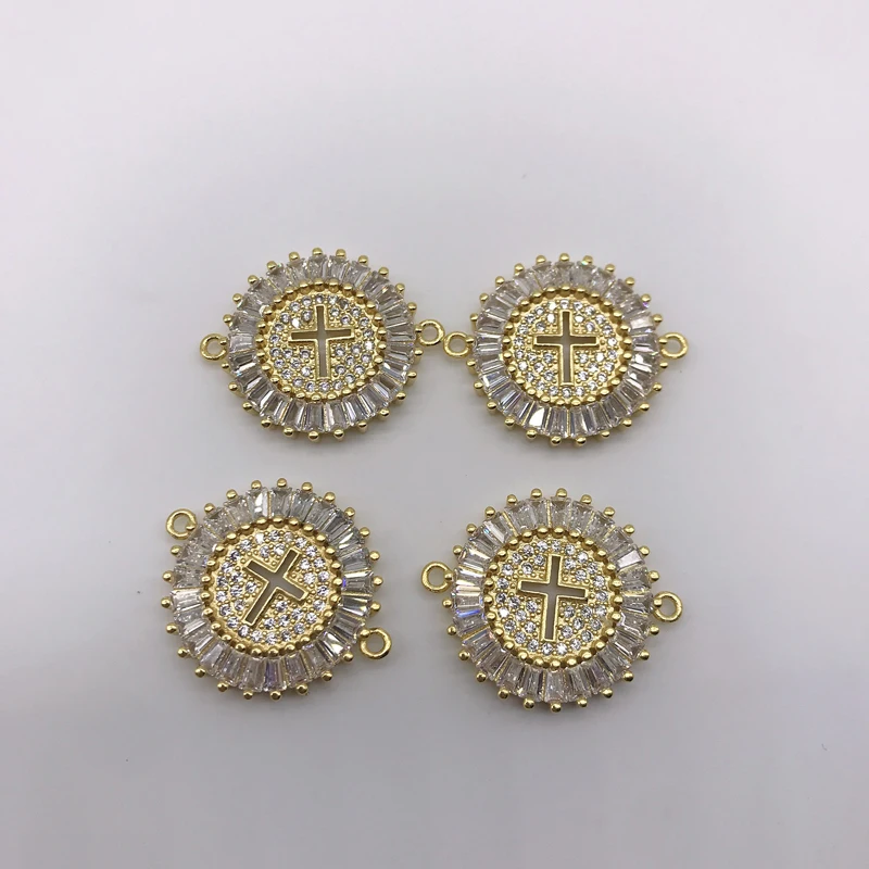 5pcs/lot Jewelry Accessories Micro Paved Clear CZ Zircon Cross Charms Connectors DIY Bracelets
5pcs/lot Jewelry Accessories Micro Paved Clear CZ Zircon Cross Charms Connectors DIY Bracelets
