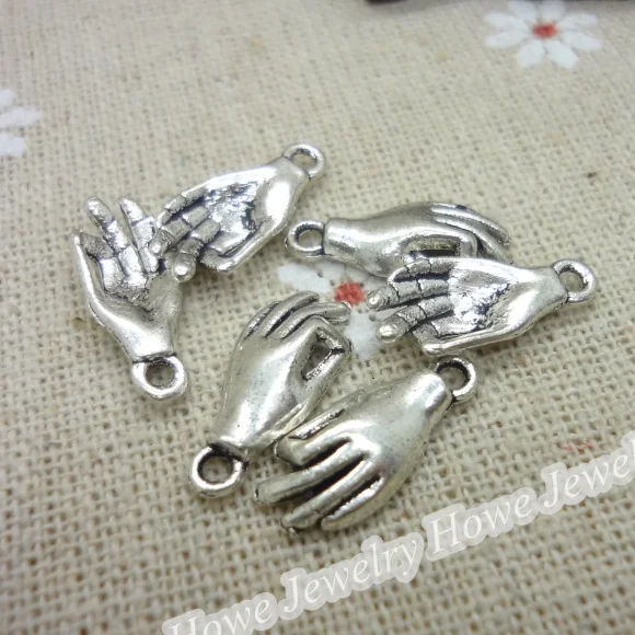 120 pcs Vintage Charms Hand Pendant Antique silver Fit Bracelets Necklace DIY Metal Jewelry Making
120 pcs Vintage Charms Hand Pendant Antique silver Fit Bracelets Necklace DIY Metal Jewelry Making