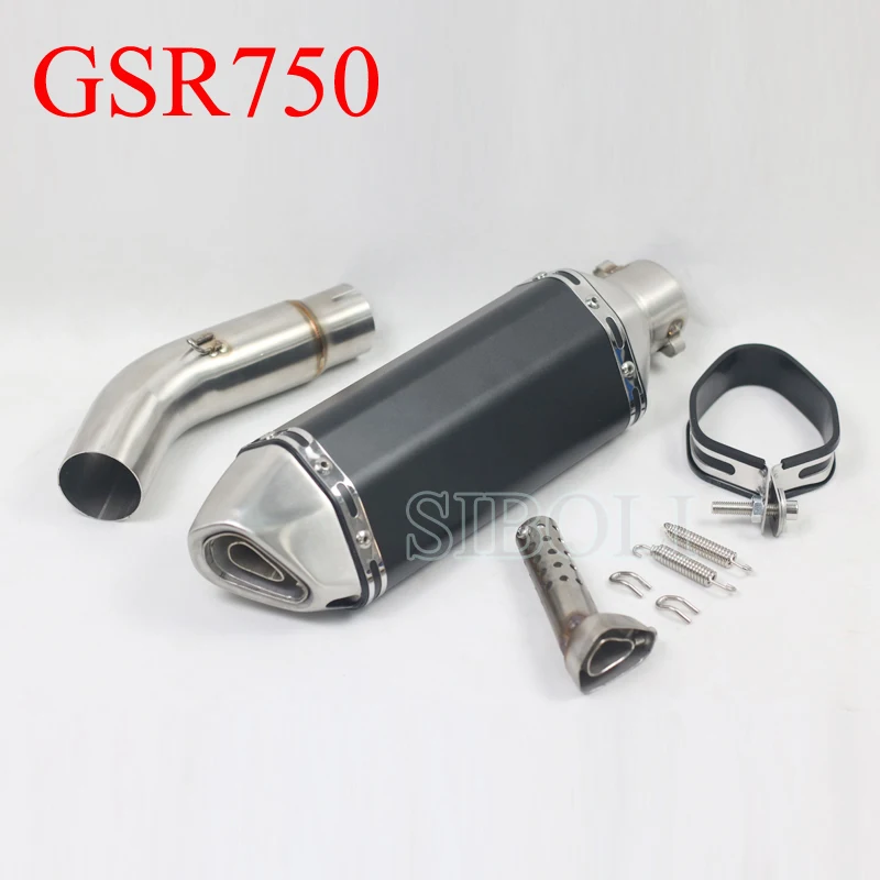 GSR750 Slip On Motorcycle Exhaust Muffler With Middle Link Contact Pipe Muffler DB Killer For SUZUKI GSR 750 AK114
GSR750 Slip On Motorcycle Exhaust Muffler With Middle Link Contact Pipe Muffler DB Killer For SUZUKI GSR 750 AK114