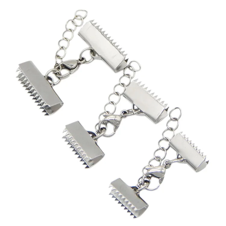 Stainless Steel Crimp End Caps Lobster Clasps Extended Extension Chains Flat Leather Cord End Cap Jump Rings String Ribbon Clip
Stainless Steel Crimp End Caps Lobster Clasps Extended Extension Chains Flat Leather Cord End Cap Jump Rings String Ribbon Clip