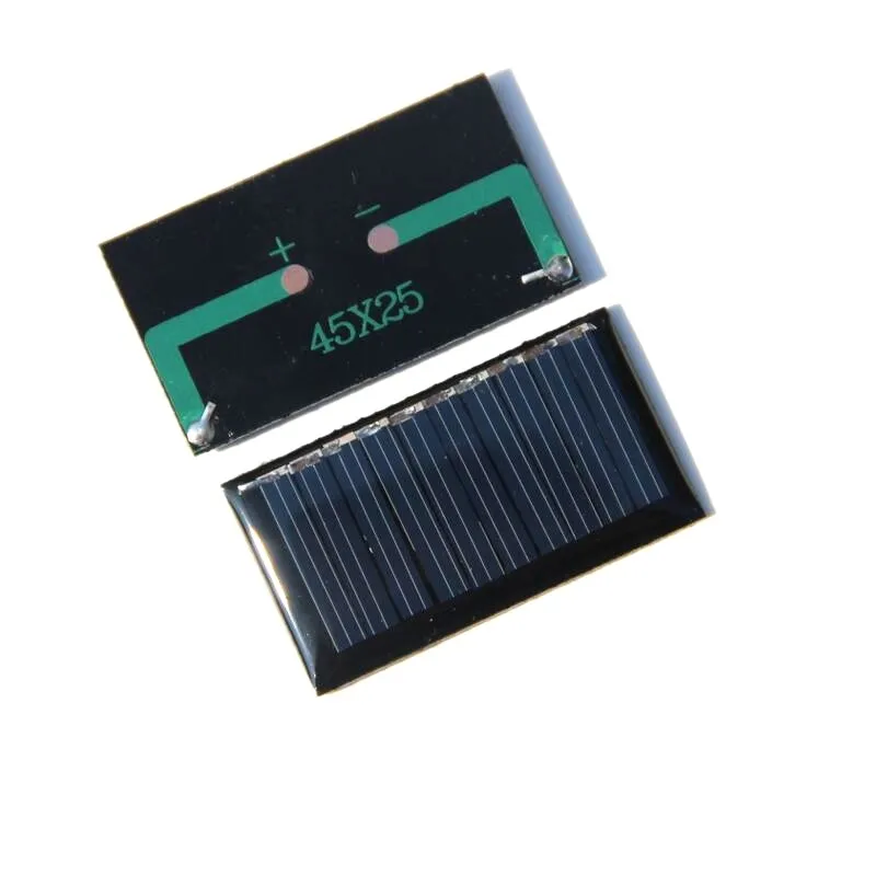 Wholesale 1000PCS 5V 25mA Mini Solar Panels 0.125W Epoxy Solar Cell DIY Mini Solar Energy System and Solar Toys 45*25MM
Wholesale 1000PCS 5V 25mA Mini Solar Panels 0.125W Epoxy Solar Cell DIY Mini Solar Energy System and Solar Toys 45*25MM