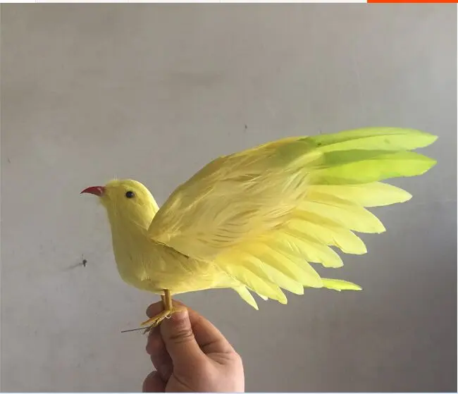 small cute simulation yellow bird model resin&fur wings bird model gift about 18cm 1381
small cute simulation yellow bird model resin&fur wings bird model gift about 18cm 1381