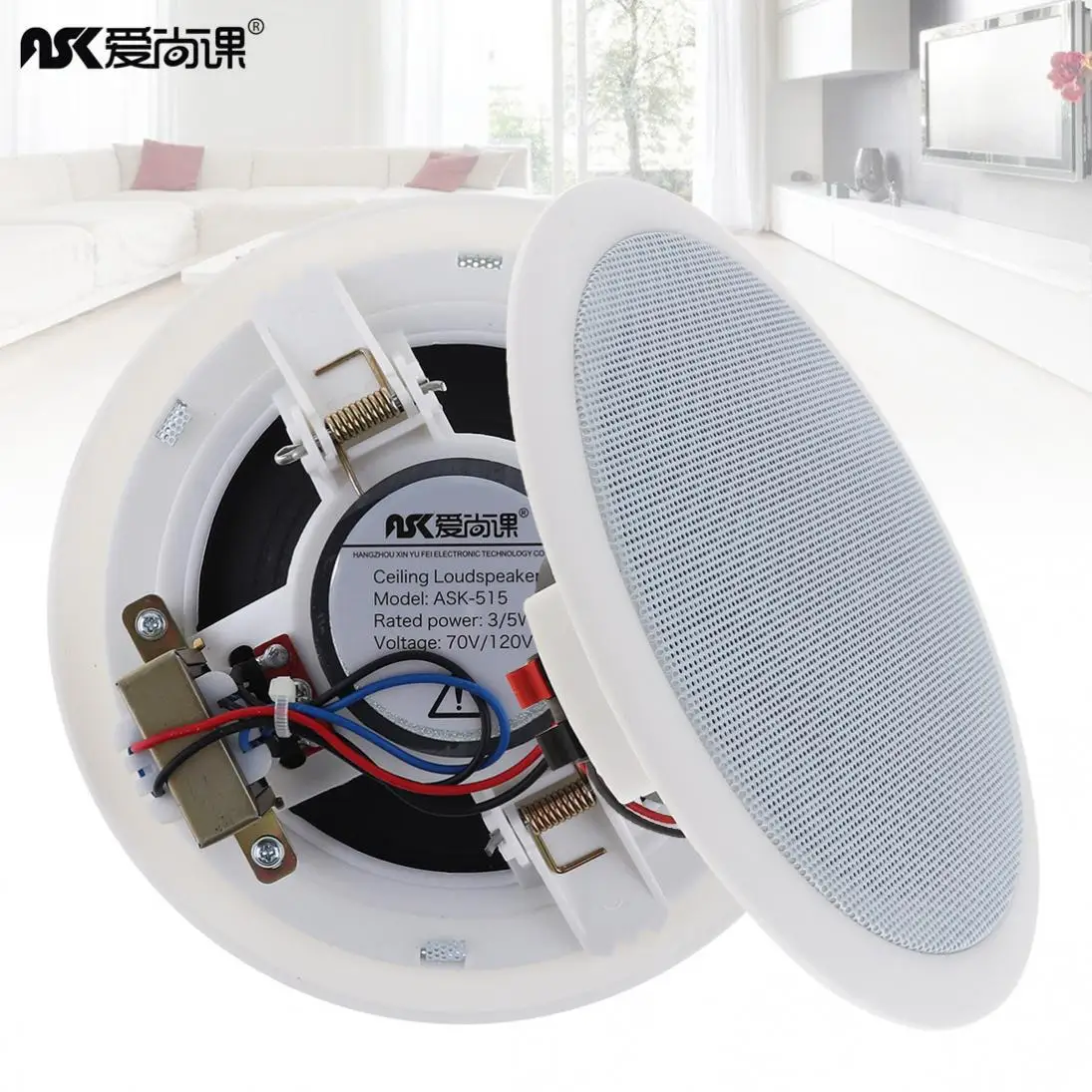 2 шт./лот ASK-515 5 дюймов 5 Вт модный микрофон вход USB MP3-плеер потолочный динамик общественное вещание фоновая музыка динамик
2 шт./лот ASK-515 5 дюймов 5 Вт модный микрофон вход USB MP3-плеер потолочный динамик общественное вещание фоновая музыка динамик