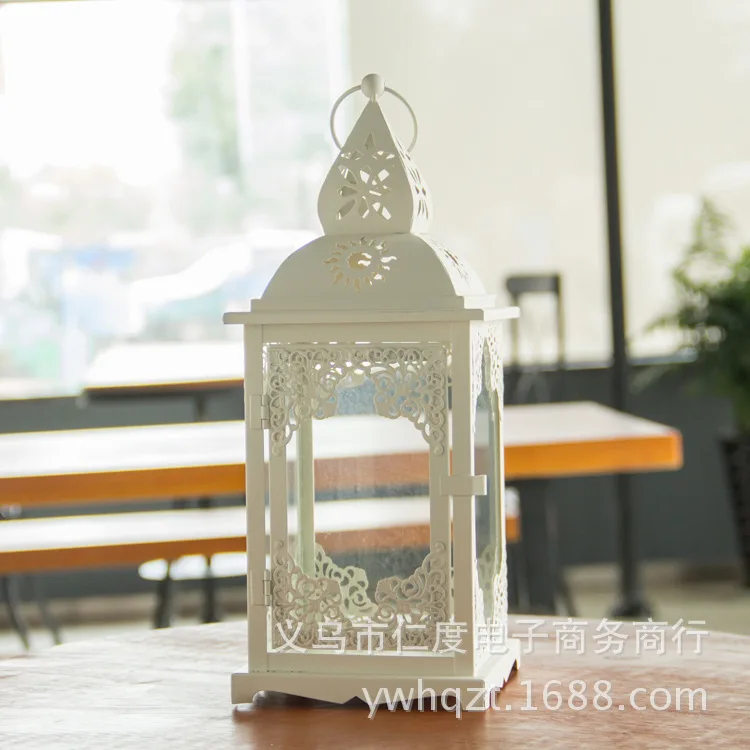 C Iron glass candlestick candlestick white paint garden lantern candle Home Decoration
C Iron glass candlestick candlestick white paint garden lantern candle Home Decoration