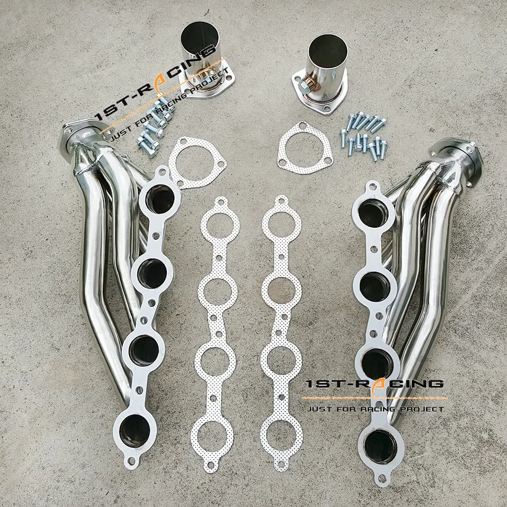 FOR Chevy Silverado GMC Sierra (4.8L, 5.3L Engines) Stainless Shorty Header NEW 1ST 
FOR Chevy Silverado GMC Sierra (4.8L, 5.3L Engines) Stainless Shorty Header NEW 1ST