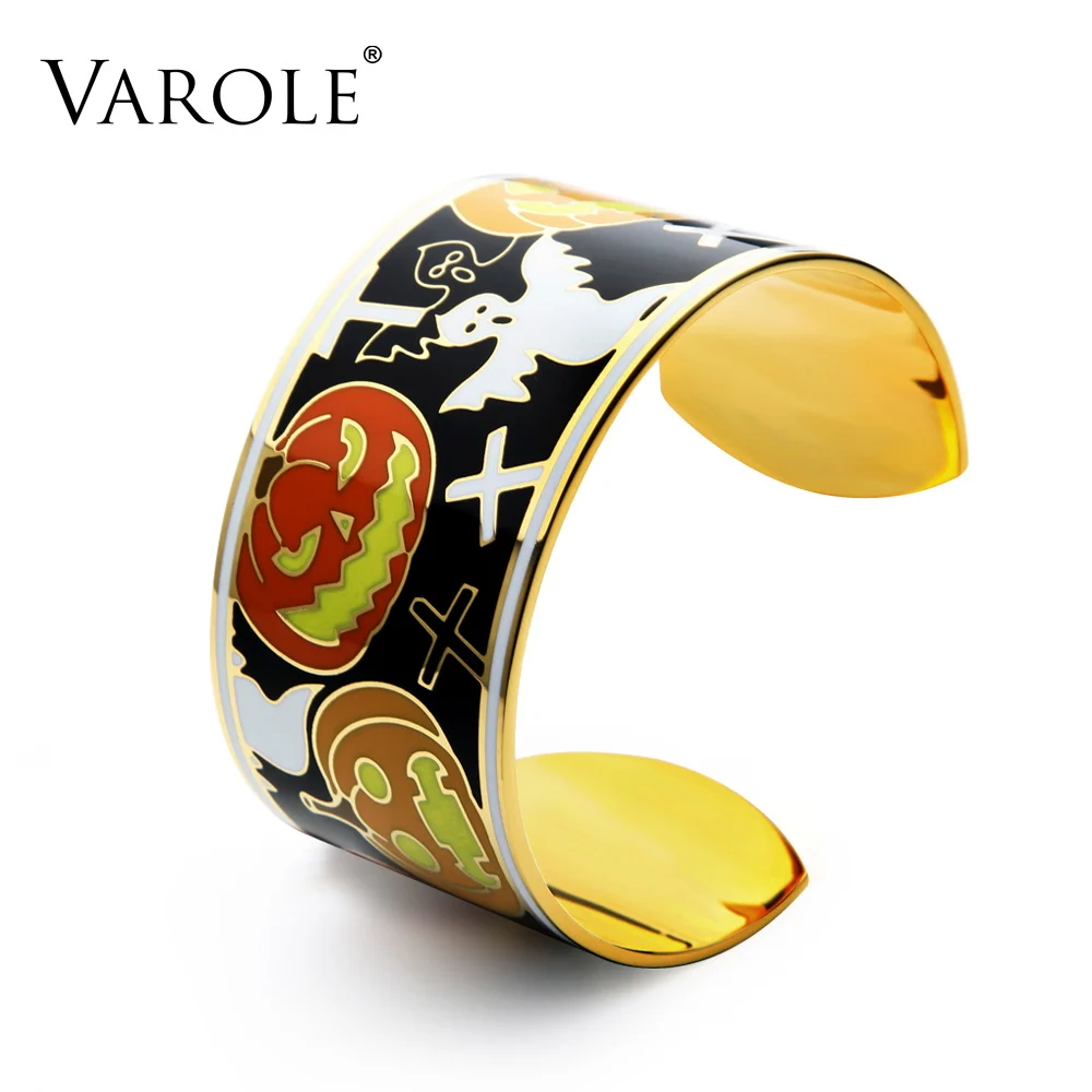 VAROLE Hallows' Day Enamel Cuff Bangle Can Opening Bracelets Bangles For Women Fashion Jewelry Pulseiras Feminina Gift
VAROLE Hallows' Day Enamel Cuff Bangle Can Opening Bracelets Bangles For Women Fashion Jewelry Pulseiras Feminina Gift