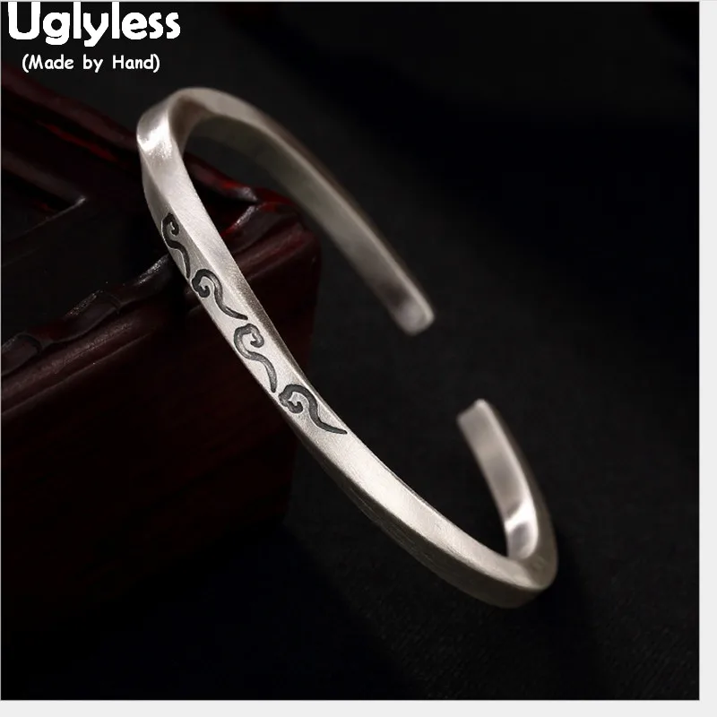 Uglyless Real Solid 999 Fine Silver Square Bangles for Women Twist Open Bangle Totem Patterns Fine Jewelry Geometric Bracelets
Uglyless Real Solid 999 Fine Silver Square Bangles for Women Twist Open Bangle Totem Patterns Fine Jewelry Geometric Bracelets