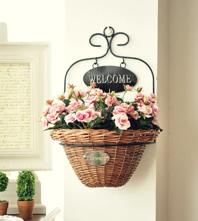 Retro do the old rural wicker baskets hydroponic flower pots cafe wall clothing store display props
Retro do the old rural wicker baskets hydroponic flower pots cafe wall clothing store display props