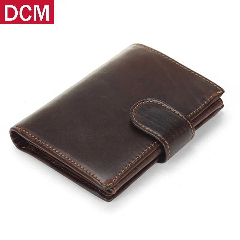 DCM Genuine Leather Men Wallets Short Coin Purse Small Vintage Wallet Crazy Horse Cowhide Leather Card Holder Pocket Purse
DCM Genuine Leather Men Wallets Short Coin Purse Small Vintage Wallet Crazy Horse Cowhide Leather Card Holder Pocket Purse
