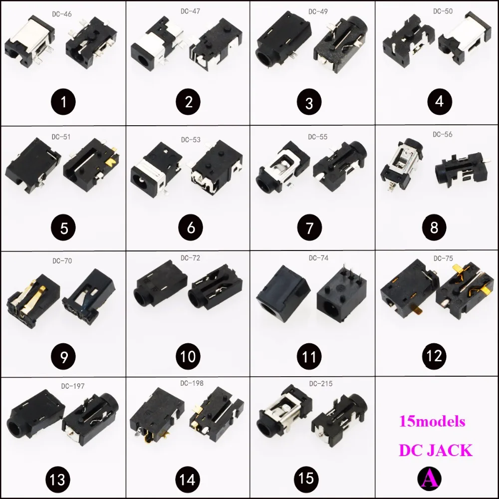Hot 15models x 1 = 15pcs Common Tablet DC Power Jack Socket Charging Connector for Lenovo/Onda/ALLDOCUBE/Chuwi/Voyo/Newman/....
Hot 15models x 1 = 15pcs Common Tablet DC Power Jack Socket Charging Connector for Lenovo/Onda/ALLDOCUBE/Chuwi/Voyo/Newman/....