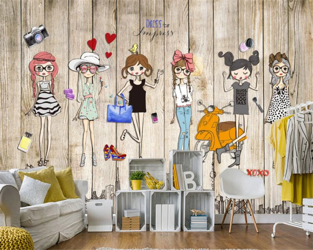 beibehang Handmade wood board High quality fashion girl background wall 3d wallpaper papel de parede wallpaper for living room
beibehang Handmade wood board High quality fashion girl background wall 3d wallpaper papel de parede wallpaper for living room