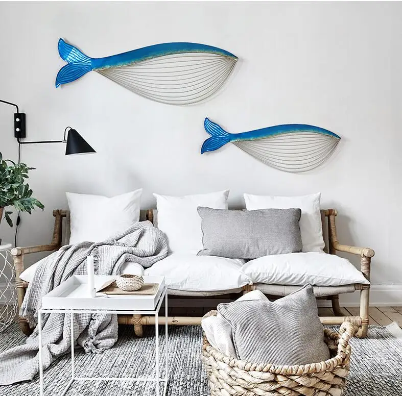 American Wrought Iron Whale Wall Hanging Pendant 3D Wall Decoration Crafts Hotel Home Bedroom Wall Sticker Mural Ornament Art
American Wrought Iron Whale Wall Hanging Pendant 3D Wall Decoration Crafts Hotel Home Bedroom Wall Sticker Mural Ornament Art