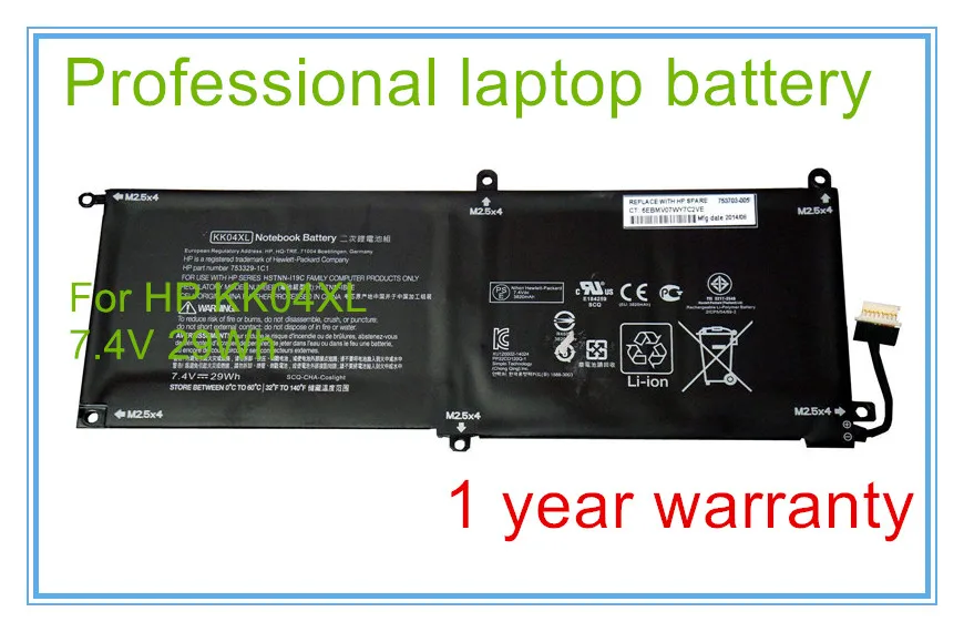 Free shipping New Original 7.4V 29Wh KK04XL Battery HSTNN-IB6E For x2 612 G1 Tablet 753703-005
Free shipping New Original 7.4V 29Wh KK04XL Battery HSTNN-IB6E For x2 612 G1 Tablet 753703-005