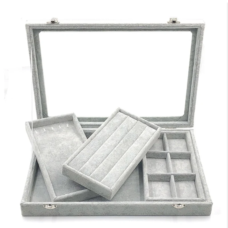 Ornaments Storage Organizer 35*24*4.5cm Grey Jewelry Display Box Case for Rings Earrings Bracelets Necklaces or other
Ornaments Storage Organizer 35*24*4.5cm Grey Jewelry Display Box Case for Rings Earrings Bracelets Necklaces or other