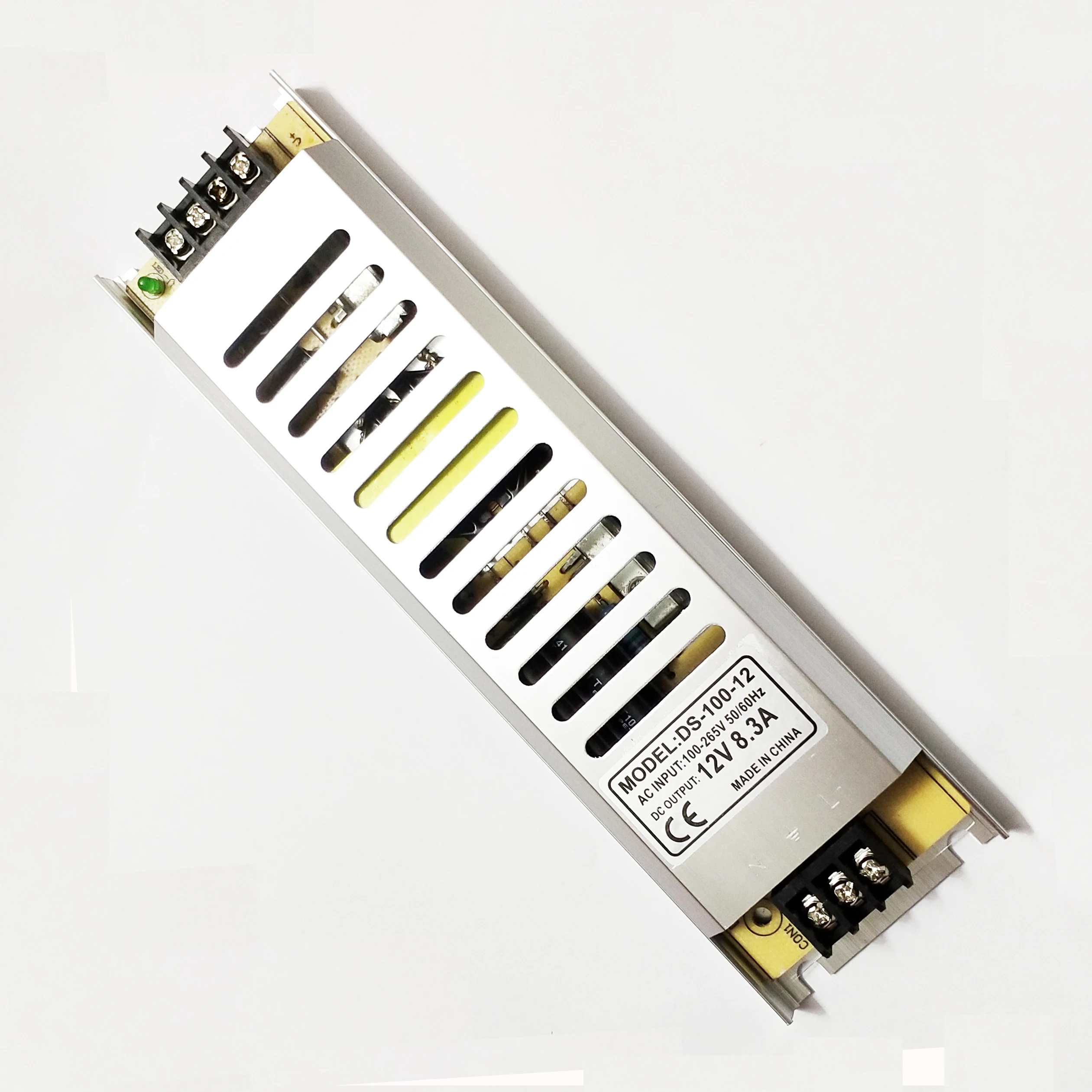 ultra-thin AC110~220V to DC 12V 100W Power Supply LED Convert Switching Adapter 8.3A Power Source Transformer
ultra-thin AC110~220V to DC 12V 100W Power Supply LED Convert Switching Adapter 8.3A Power Source Transformer