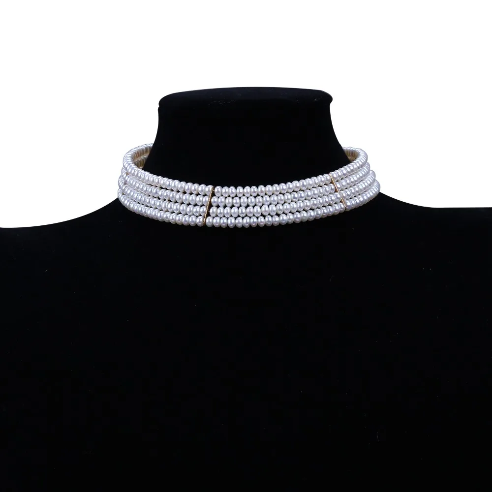 2016 elegant 5-6mm button shape freshwater pearl four layer chaplet choker necklace
2016 elegant 5-6mm button shape freshwater pearl four layer chaplet choker necklace