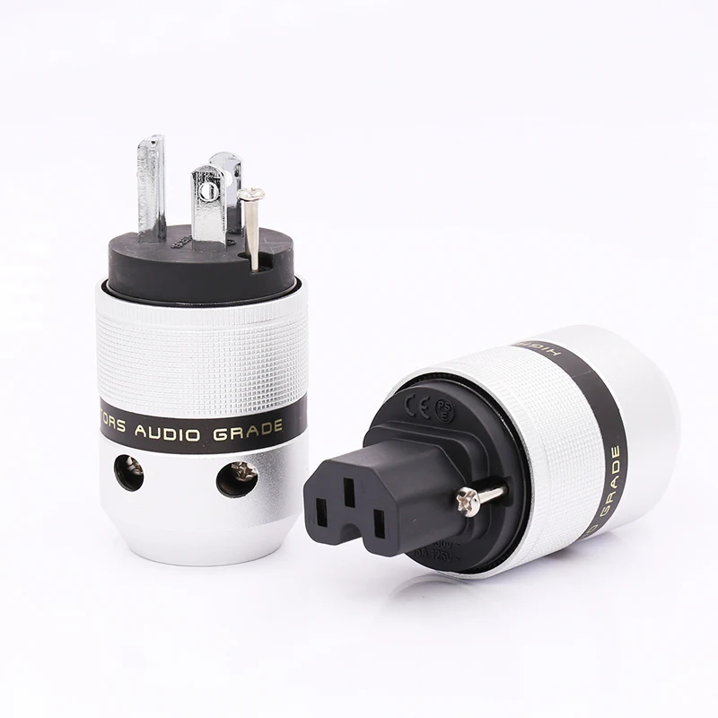 Pair Hi End Audio Rhodium Plated US AC Power Plug HIFI Audio Grade Copper US plug & IEC DIY Power Cord Cable
Pair Hi End Audio Rhodium Plated US AC Power Plug HIFI Audio Grade Copper US plug & IEC DIY Power Cord Cable