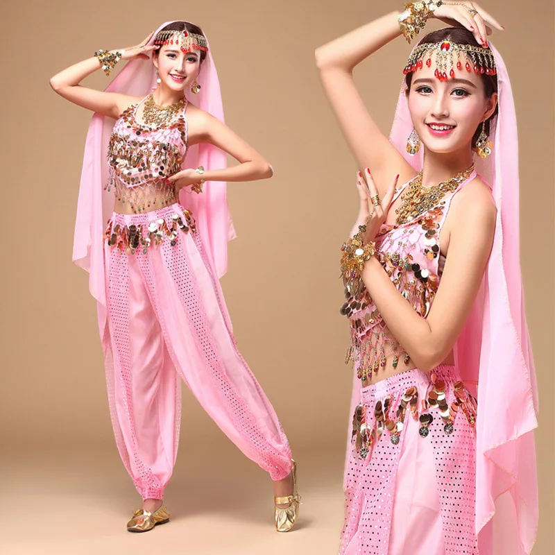 Stage Performance Oriental Belly Dancing Clothes 4-piece Suit (Top+Pants+Veil+Headchain) Belly Dance Costume Set 8 Colors
Stage Performance Oriental Belly Dancing Clothes 4-piece Suit (Top+Pants+Veil+Headchain) Belly Dance Costume Set 8 Colors