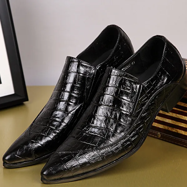 Men Crocodile Skin Pattern Pointed Toe Shoes Formal Business Office Party Dress Shoes Casual Shoes
Men Crocodile Skin Pattern Pointed Toe Shoes Formal Business Office Party Dress Shoes Casual Shoes