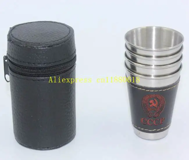 200sets/lot Fast shipping 4pcs/set 70 ml stainless steel Cup wine mug PU leather small wine Leather cup
200sets/lot Fast shipping 4pcs/set 70 ml stainless steel Cup wine mug PU leather small wine Leather cup