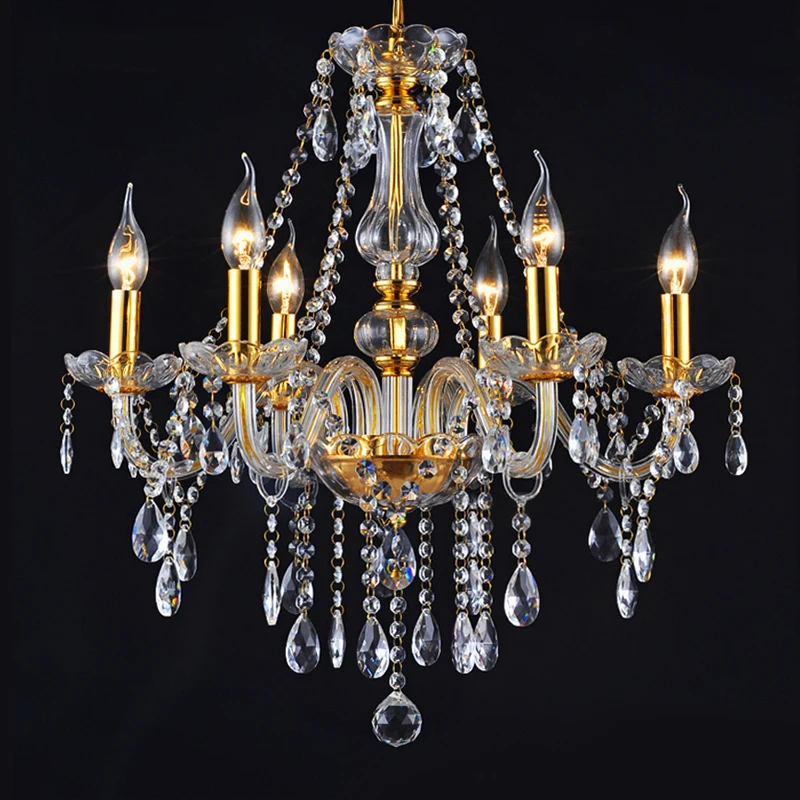 European Luxury Gold Crystal Chandelier Living Room Bedroom Hanging Lighting Dining Room Fixture Candle Lamp Home Decoration
European Luxury Gold Crystal Chandelier Living Room Bedroom Hanging Lighting Dining Room Fixture Candle Lamp Home Decoration