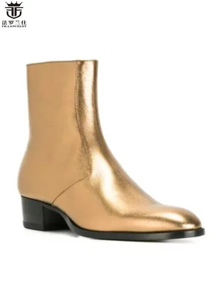 Fr.Lancelot Fashion Trend Leather Men Short Boots Gentlemen Style High-Top Shiny Leather Basic Boots Business Dress Shoes
Fr.Lancelot Fashion Trend Leather Men Short Boots Gentlemen Style High-Top Shiny Leather Basic Boots Business Dress Shoes