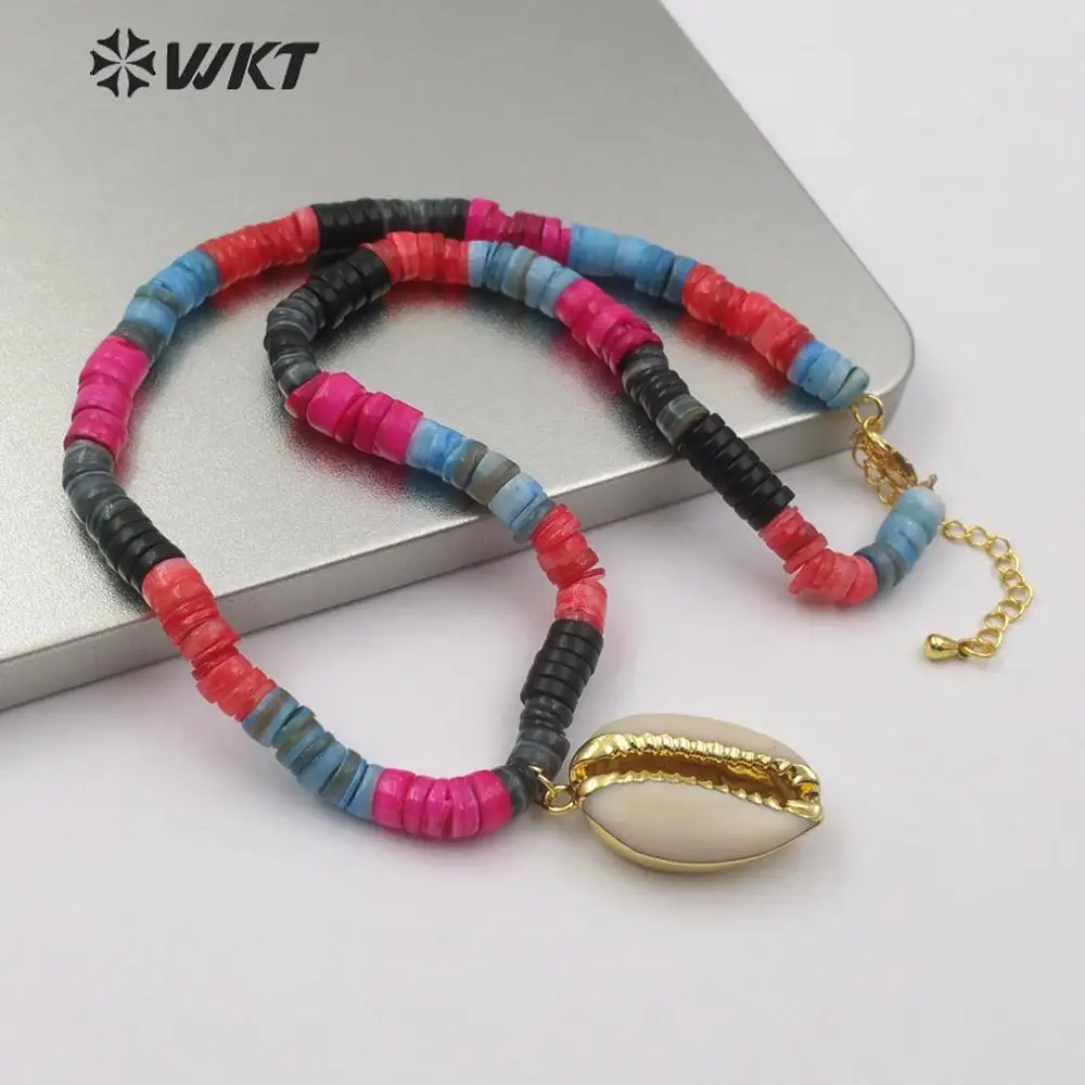 WT-N1160 WKT Cowrie Shell Necklace Multi Color Beans Beaded Necklace Cowry Shell Pendant Necklace Sea Shell Jewelry
WT-N1160 WKT Cowrie Shell Necklace Multi Color Beans Beaded Necklace Cowry Shell Pendant Necklace Sea Shell Jewelry