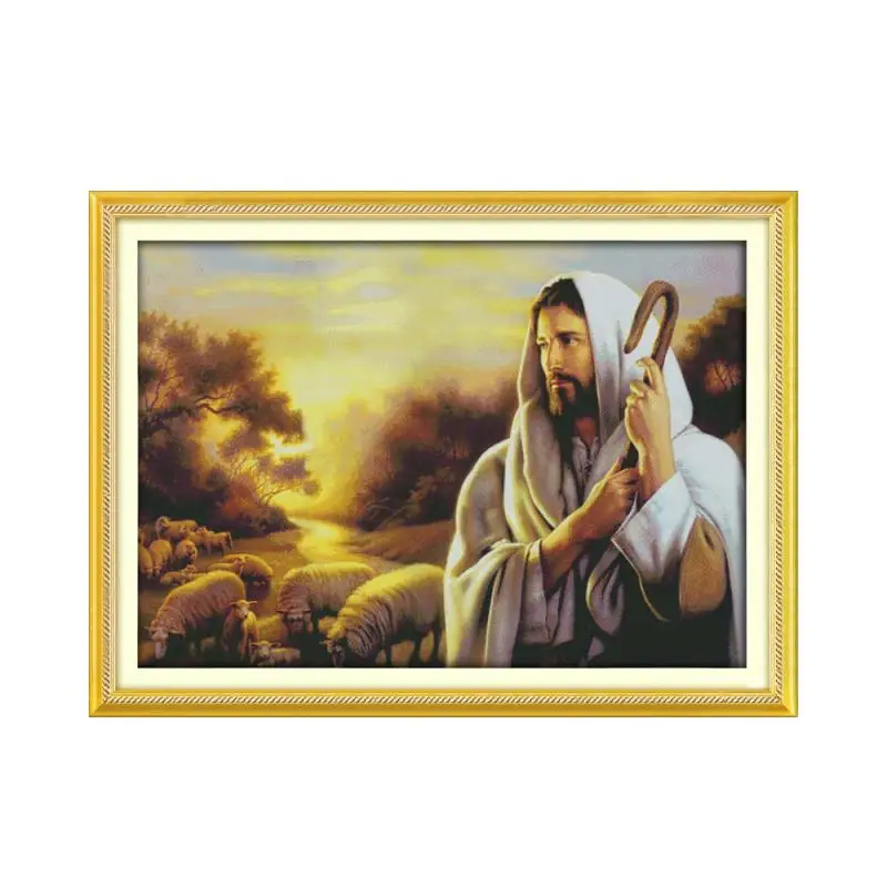 Saviour Jesus Character Series Cross Stitch Kit Jesus Shepherd Large Sitting Room Cotton Cloth Embroidered Decorative Painting
Saviour Jesus Character Series Cross Stitch Kit Jesus Shepherd Large Sitting Room Cotton Cloth Embroidered Decorative Painting