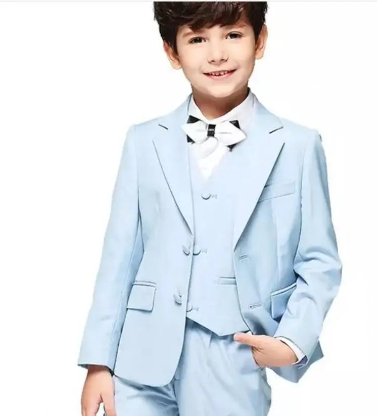 Blue Flower Boys Children Wedding Groom Tuxedos Kid's Formal Party Prom Suits 3 pieces (jacket + pants + vest)
Blue Flower Boys Children Wedding Groom Tuxedos Kid's Formal Party Prom Suits 3 pieces (jacket + pants + vest)