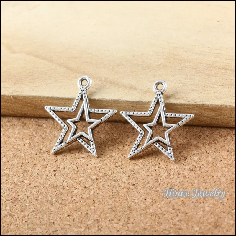 80 pcs Vintage Charms star Pendant Antique silver Fit Bracelets Necklace DIY Metal Jewelry Making B057
80 pcs Vintage Charms star Pendant Antique silver Fit Bracelets Necklace DIY Metal Jewelry Making B057