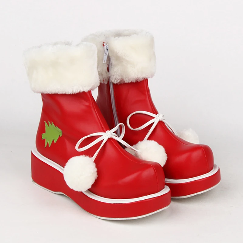 Plus Size winter ladies lolita shoes red Christmas short boots women Plus velvet leather flats shoes Princess platform shoes
Plus Size winter ladies lolita shoes red Christmas short boots women Plus velvet leather flats shoes Princess platform shoes