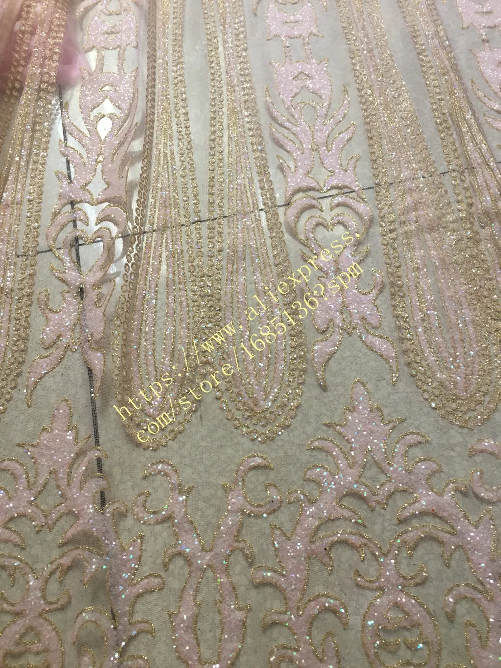 sparkly glued glitter sequins lace fabric for sexty dress Manning-88005 in baby pink color
sparkly glued glitter sequins lace fabric for sexty dress Manning-88005 in baby pink color
