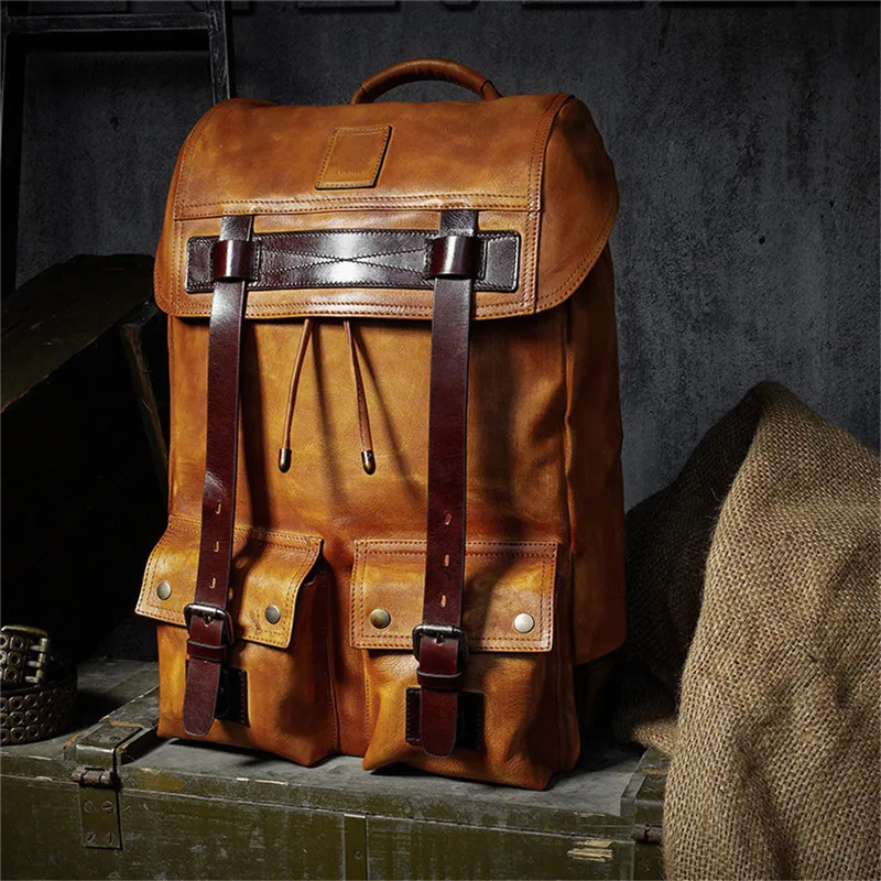 Denny&Dora Men's Casual Minimalist Computer Bag Cow Leather Large Capacity Backpack Travel Bag Classic Business Backpack
Denny&Dora Men's Casual Minimalist Computer Bag Cow Leather Large Capacity Backpack Travel Bag Classic Business Backpack