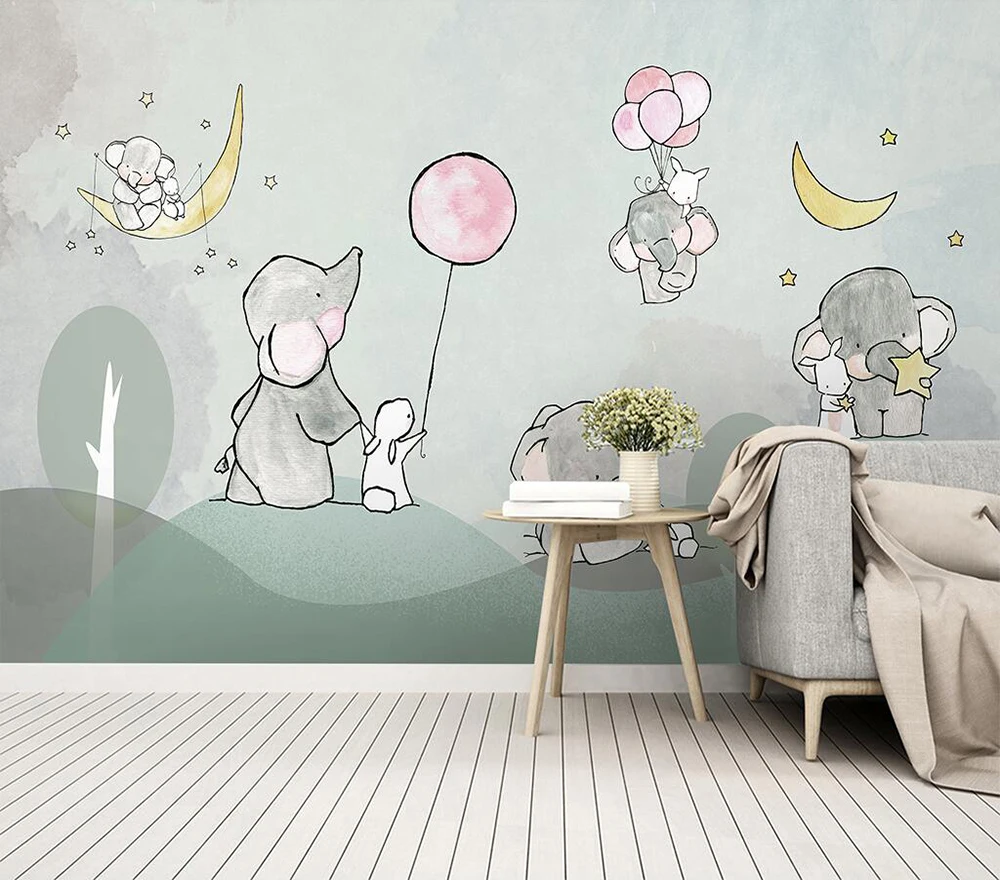 Decorative wallpaper Cartoon balloon animal children's room background wall
Decorative wallpaper Cartoon balloon animal children's room background wall