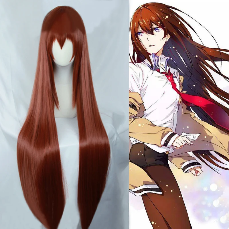 Steins Gate Makise Kurisu Christina Wig 100CM Long Straight Auburn Heat Resistant Synthetic Hair Cosplay Costume Wigs + Wig Cap
Steins Gate Makise Kurisu Christina Wig 100CM Long Straight Auburn Heat Resistant Synthetic Hair Cosplay Costume Wigs + Wig Cap