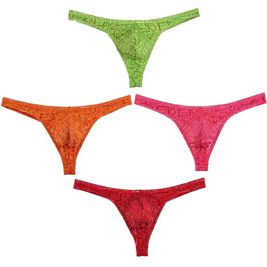 4PCS/Lot Fashion Jacquard Style Men's Bikini Thongs Sexy G-Strings Underwear Hollow Design Pouch T-Back
4PCS/Lot Fashion Jacquard Style Men's Bikini Thongs Sexy G-Strings Underwear Hollow Design Pouch T-Back