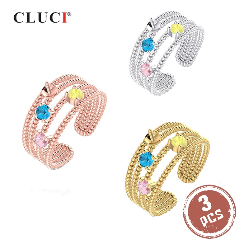 CLUCI 3pcs 925 Sterling Silver Rose Gold Flower Ring Women Zircon Pearl Ring Mounting Adjustable Open Flower Rings SR2189SB
CLUCI 3pcs 925 Sterling Silver Rose Gold Flower Ring Women Zircon Pearl Ring Mounting Adjustable Open Flower Rings SR2189SB